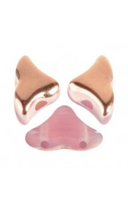 Les perles par Puca® Hélios beads Rose opal capri gold 71020/27101